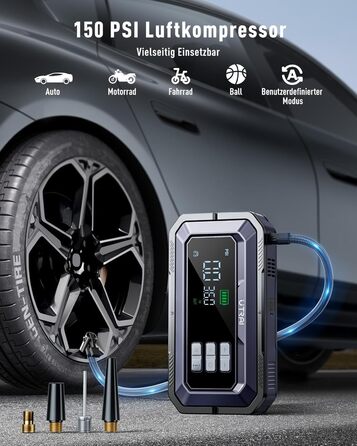 Powerbank-пусковий пристрій UTRAI 7000A з компресором та OBD-сканером. 2000 люмен LED, 160W DC, для бензинових та дизельних авто