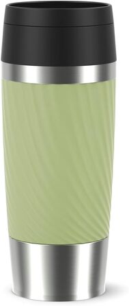 Термокружка Emsa Travel Mug Classic Twist, 0.36 л, зелена, з кришкою Quick-Press, з нержавіючої сталі, для гарячих та холодних напоїв