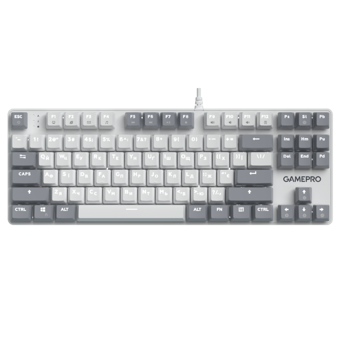 Дротова механічна клавіатура GamePro Genesis Metallic (MK110W) 87% Red switches