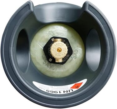 Bluecraft Premium Газовий балон пропановий 10 кг, балон з композитного матеріалу, легкий, з індикатором рівня газу, з газовим регулятором та ключем