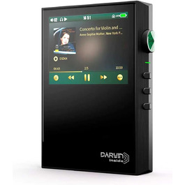 HiBy RS2 Hi-Res аудіоплеєр з Pure Audio System, до 4 ТБ пам'яті, Darwin архітектура, підтримка MQA 8X, DSD256, акумулятор на 10 годин