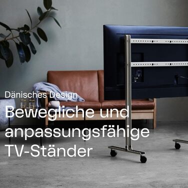 Підставка для телевізора на колесах, 40-70 дюймів, сіра | Мобільна підставка для ТВ | Rollin'