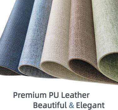 Набір килимків на стіл овальної форми, 6 шт., штучна шкіра, термостійкі та водонепроникні (зелені)