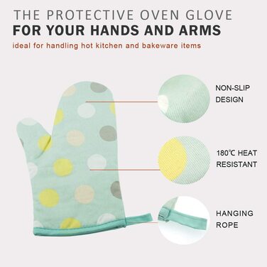 Термостійкі рукавички для духовки потовщені термостійкі рукавички для випічки рукавиці для випічки, бавовна, (темно-синій, 1 пара)