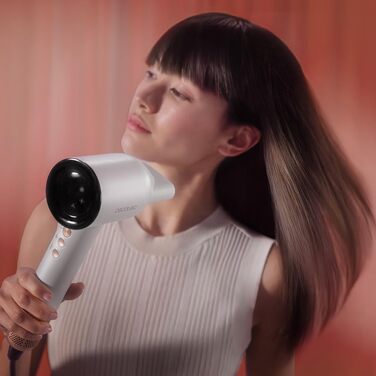 Фен Cecotec DryGlam Waves Champagne з безщітковим мотором та Plasmatechnologie, 1600W, 110000RPM, 4 насадки, Coanda-ефект, цифрова панель, інтелектуальне регулювання температури, функція пам'яті