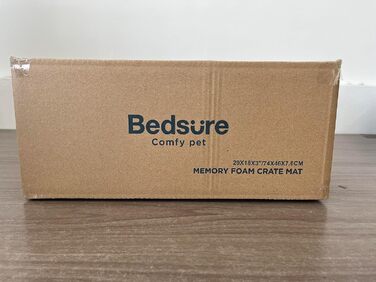 Ортопедична подушка для собак BEDSURE 648см, можна прати, піна 2-в-1, темно-сіра, 74x46x8см