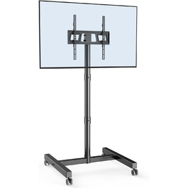 Мобільний підставка для телевізора на колесах FORGING MOUNT, 23-60 дюймів, регулювання висоти та нахилу, VESA 400x400, до 40 кг