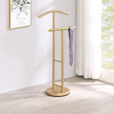 Стойка для одягу IDIMEX LAURENZ - металева золота, з вішалкою для штанів
