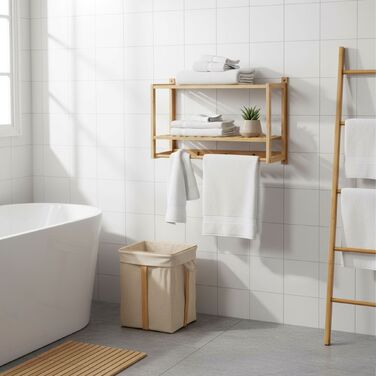 Поличка для ванної кімнати Relaxdays з гачками та тримачем для рушників