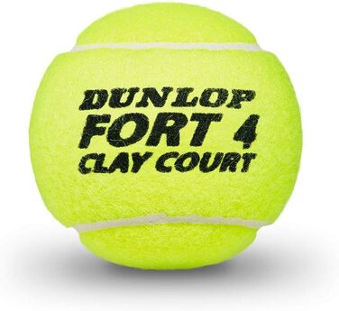 Професіонал на ґрунтовому корті (банка 4) і Dunlop Tennis Ball Fort All Court TS для ґрунту, корту з твердим покриттям і трави (банка 4)