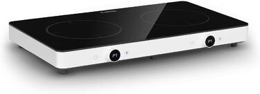 Індукційна плита Klarstein FutureChef Doppel - 3000 Вт, 2 зони, чорна, з LED-дисплеєм та таймером
