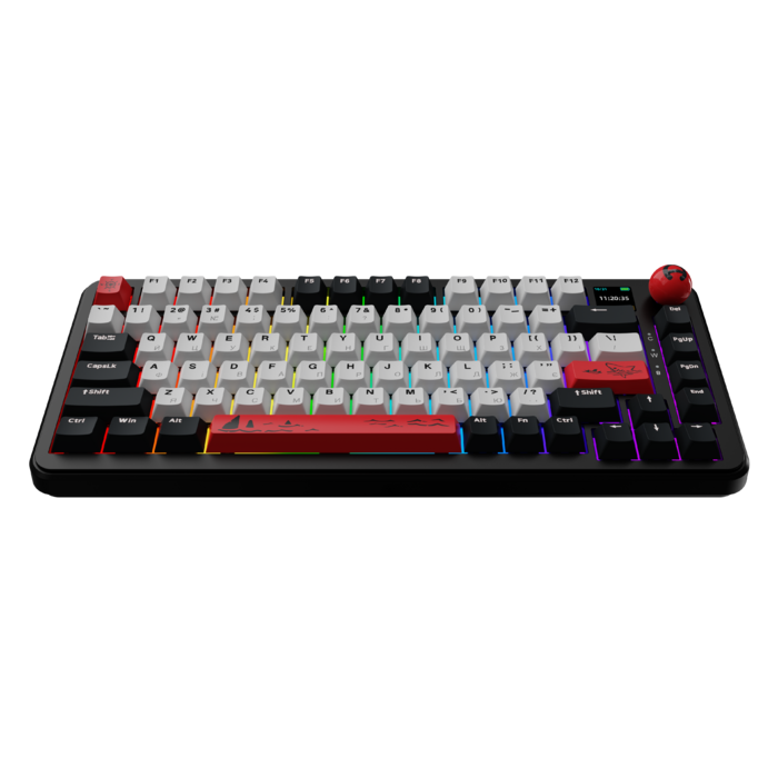 Бездротова механічна клавіатура Ajazz AK820 MAX Avocado Switch Black RGB (AK820MAX-AS-BG)