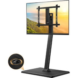 Підставка для телевізора Perlegear на колесах, мобільна, поворотна, нахильна, для телевізорів 30-70 дюймів, до 40 кг, VESA 400x400 мм