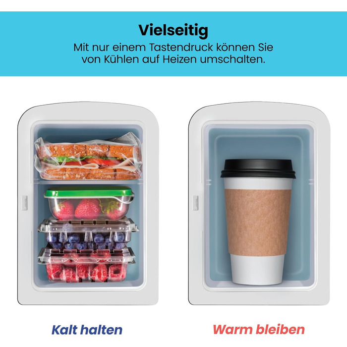 Chefman Iceman – міні-холодильник 4л, з підігрівом, для косметики та перекусів, AC/DC, для дому/авто/спальні