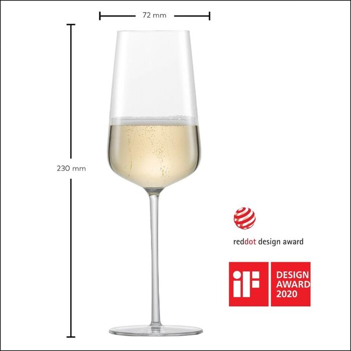 Champagnerglas Vervino від Zwiesel Glas (2 шт.), німецька якість, Tritan-кришталь, для шампанського та ігристі вина