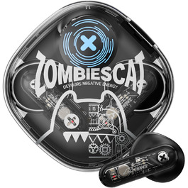 Навушники-вкладиші ZOMBIES CAT Bluetooth 5.3, HiFi стерео, сенсорний, світлові ефекти, чорний, IOS/Android