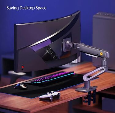 Кріплення для монітора NB Ergonomic A6 (Gun Black) - для моніторів 27-50 дюймів, 18 кг, VESA 75/100 мм