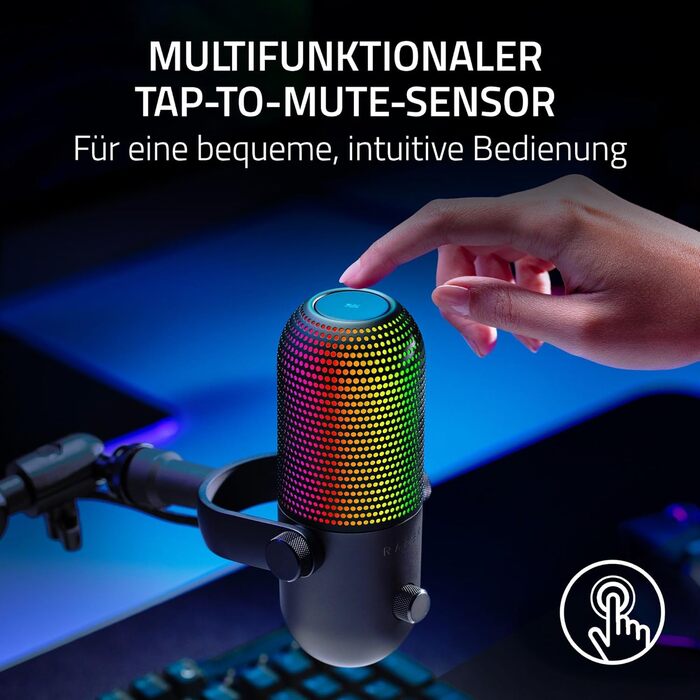 Мікрофон Razer Seiren V3 Mini - компактний USB мікрофон з LED-індикатором та інтегрованим демпфером