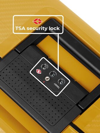 Набір валіз REDOLZ Hartschalen 3-в-1 (L/M/S) з TSA-замком | Жовтий | З поліпропілену | 75/65/55 см
