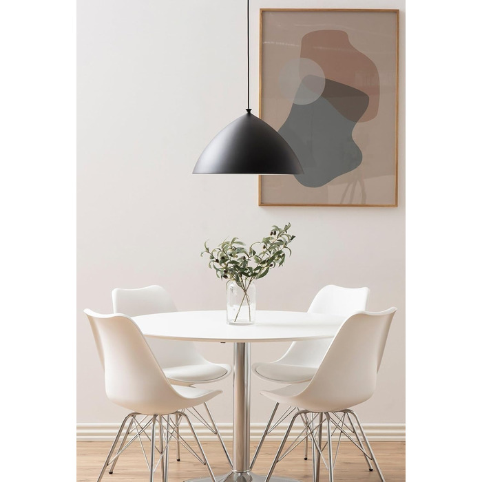 AC Design Furniture Emanuel: 2 стільці для обідньої зони, PU/Метал, 48,5x85,5x54 см, Білий/Хром