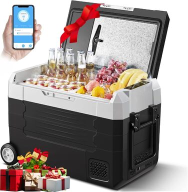 Кühlbox AAOBOSI Kompressor 45L з WiFi-керуванням, -20°C, 12/24/240V для авто, вантажівки, човна, кемпінгу
