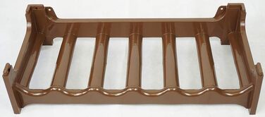 Пластикова полиця для пляшок Novaliv на 36 пляшок, розширювана, стелаж для вина, напоїв, спиртних напоїв, коричнева