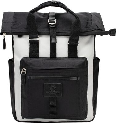 Сучасний і стильний рюкзак Canary Wharf з дизайном верхньої частини cassian fatten ro ідеально підходить для 15-zo-aptops (Cream & Black, L)