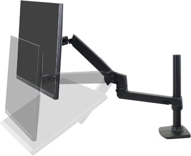 Кріплення для монітора Ergotron LX з регулюванням висоти, чорний (для моніторів до 34 дюймів, 10 років гарантії)