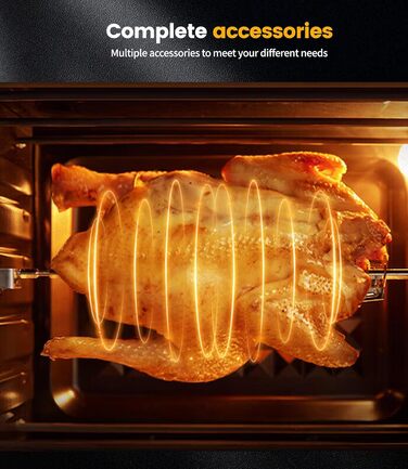 Фритюрниця-мініпіч Air Fryer Emphsism Dual Zone XXL з LED-сенсорним екраном, 1800W, 15 програм, з рецептами та 11 аксесуарами