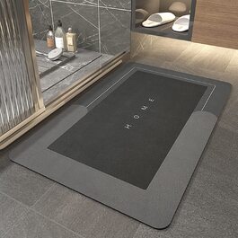 Абсорбуючий килим для ванної кімнати TOKLYUIE 40х60 см темно-сірий