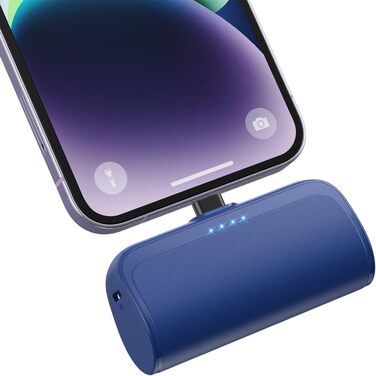 Ультракомпактний, LED-дисплей, сумісний з iPhone, синій, 5200mAh, 18W PD