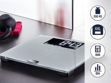Шкала складу тіла Soehnle Shape Sense Profi 300 для точних вимірювань, ваги для ванної кімнати для амбітних спортсменів, ваги для оптимального контролю тренувань