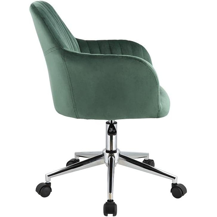 Офісний стіл Eleana - крісло, регульована висота, оксамит, зелений колір