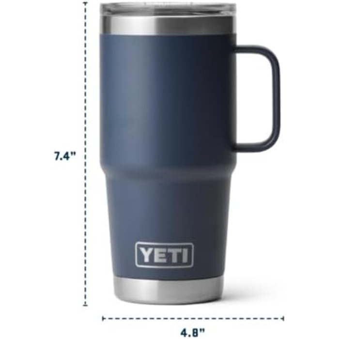 Термос YETI Rambler з кришкою Stronghold, чорний, 20 oz (591 ml)