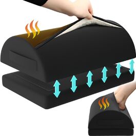 Підставка для ніг під стіл, регульована підставка для ніг для офісного/ігрового крісла, ергономічна подушка для ніг, пуф для ніг під стіл для зняття болю в колінах