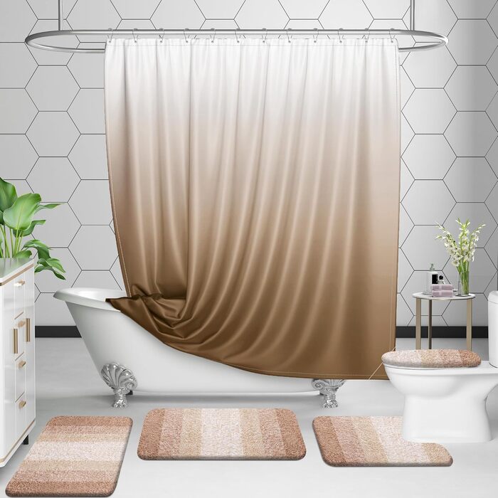 Килимок для ванної кімнати OLANLY, мікрофібра, антиковзання, 50.8 x 81.3 см, бежевий