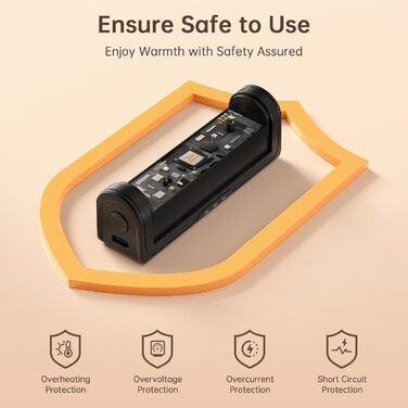 Jonwall Електричні грілки для рук, перезаряджувані, 2 шт. у наборі, USB, 3 режими нагріву, для кемпінгу, гольфу, подарунок, чорні