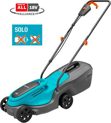 Акумуляторний газонокосарка Gardena PowerMax 37/36V P4A: комплект для використання, ширина зрізу 37 см, об'єм травоспіральника 45 л, центральне регулювання висоти зрізу, двигун PowerPlus з Eco-режимом