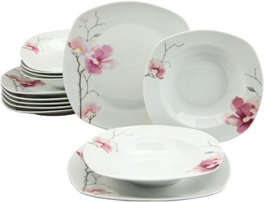 Набір посуду CreaTable Amelie AIKO, 18 предметів, порцеляна, для миття в посудомийній машині та використання в мікрохвильовці