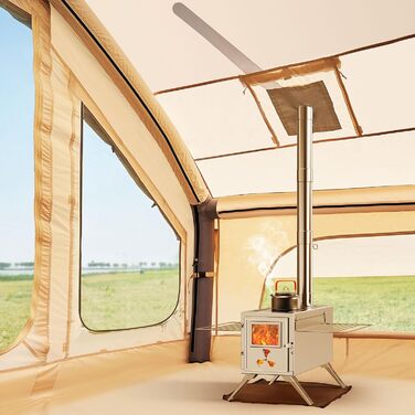 Надувний намет для кемпінгу Oxford 4-6 осіб, водонепроникний, Air Glamping - швидкозбірний намет для відпочинку на природі