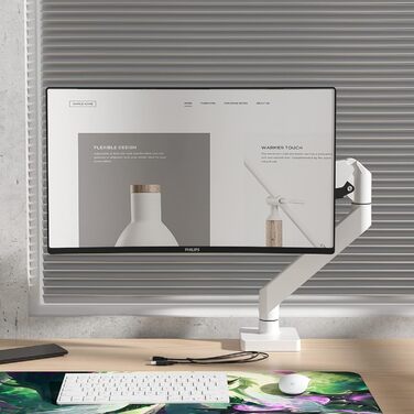 Тримач для монітора Hillport M7P: 17-43 дюйми, VESA 75/100 мм, до 13.5 кг