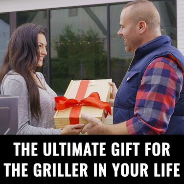 Преміум набір інструментів для гриля Grillaholics Grillwerkzeuge - Ідеальний подарунок для тата - 4-частинний набір посуду для гриля з дерев'яною коробкою