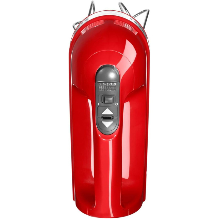 Міксер ручний KitchenAid 9 швидкостей, червоний Empire Red: з вінчиками, гаками для тіста та насадкою, 85 Вт, Soft-Start, LED-дисплей