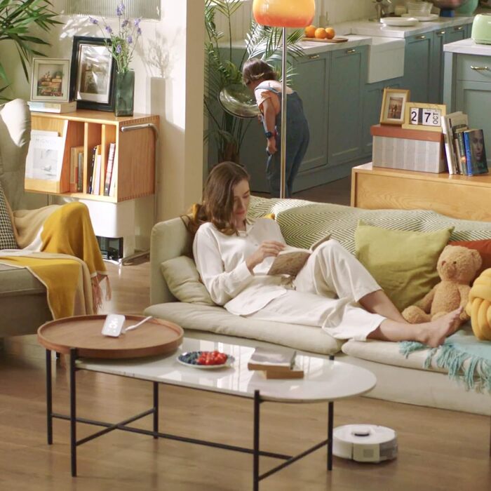 Робот-пилосос SwitchBot K10+ з док-станцією та вологими серветками, тиха робота 45dB, LiDAR-навігація, сумісний з Alexa