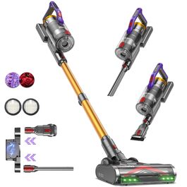 Акумуляторний пилосос KIPMAX 50000Pa, 550W, 70хв, 1.5л з дисплеєм для килимів, шерсті тварин та твердих підлог