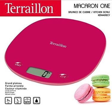 Кухонні ваги Terraillon 14133 Macaron, вишнево-червоні, пластикові