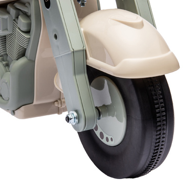 Дитячий каталок-ровер, дизайн мотоцикла, з музикою та мильними бульбашками, для дітей 2-5 років, кремово-білий