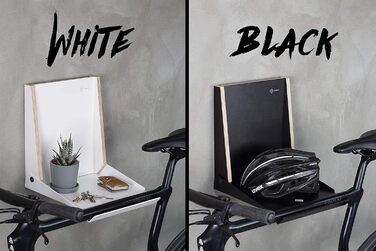 Складний стильний настінне кріплення для велосипеда/зберігання велосипеда/настінний велосипед /'Зроблено в Німеччині - L-Rack підходить для шосейного велосипеда, хардтейла, міського велосипеда, туристичного велосипеда - або білий (білий)