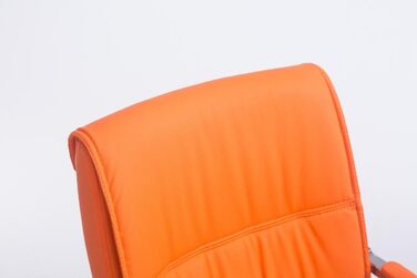 Стілець барний Anubis I помаранчевий, штучна шкіра, до 260 кг, з підлокітниками та захистом підлоги