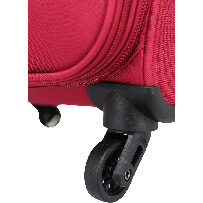 Набір валіз Beibye з тканини, з передніми кишенями, верхнім отвором та еластичною вставкою (Вишневий)